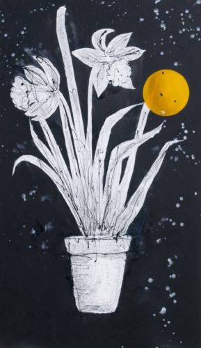 Artwork by Abé Opperman, Dear Heaven 1, 95 m x 1, 15 m w Acrylic/mix media on canvas