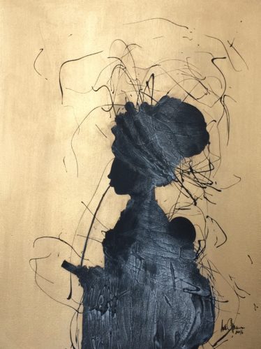 Artwork by Abé Opperman, 1.2 m h × 0.9 m w