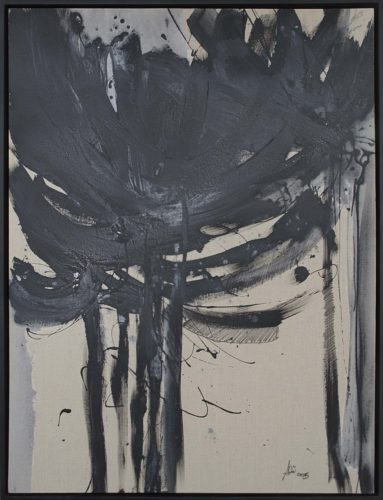 Artwork by Abé Opperman, Last time, 1.27 m h × 0.95 m w Acrylic/mix media on Belgian Linen
