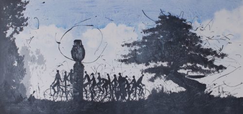 Artwork by Abé Opperman, 95cm h X 2 m w, Acrylic/mix media on canvas