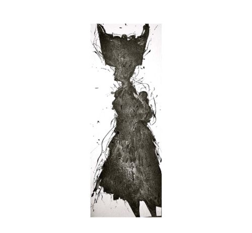 Artwork by Abé Opperman, Market Time, 50cm w x 1.8 m h, mix media