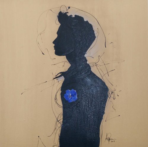 Artwork by Abé Opperman, Sometimes, 1.2 m w × 1.2 m h, mix media on canvas