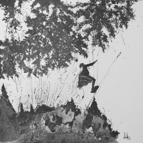 Artwork by Abé Opperman, Mother Girl's Journey, 1.5 m w × 1.5 m h
