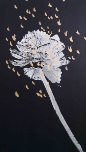 Artwork by Abé Opperman, Time for butterflies 1, 9 m h × 1 m w Acrylic/mix media