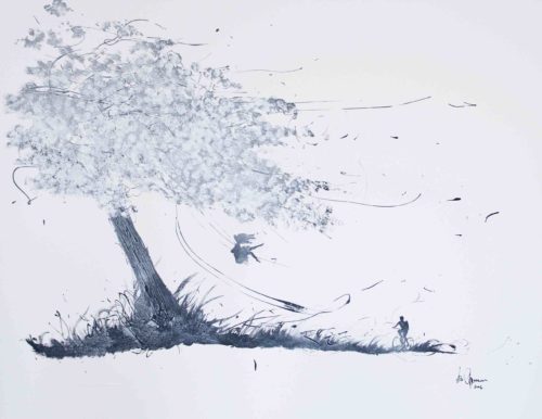 Artwork by Abé Opperman, 1.8 m w × 1.4 m h