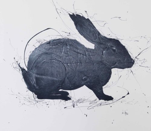Artwork by Abé Opperman, Some bunny loves you 1, 6 m w x 1, 4 m h Acrylic/mix media on canvas