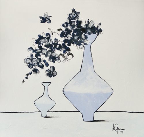 Artwork by Abé Opperman, 96cm h x 91cm w, mix media