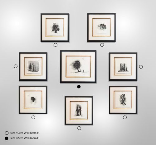 Artwork by Abé Opperman, Ink on paper framed, all
