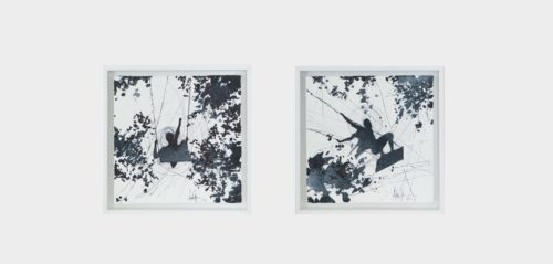 Artwork by Abé Opperman, mix media on canvas framed, 35.3cm W x 35.3cm H