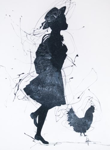 Artwork by Abé Opperman, mix media on canvas, 1.2 m W × 1.6 m H