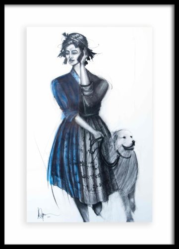 Artwork by Abé Opperman, Mix media on paper framed