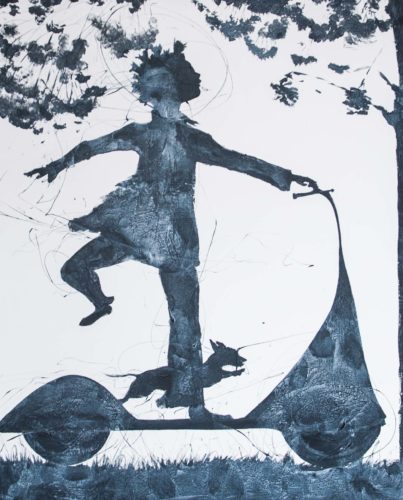 Artwork by Abé Opperman, mix media on canvas, size 1.2 m W × 1.5 m H