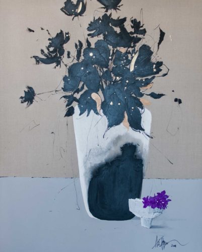 Artwork by Abé Opperman, Impossibly beautiful, mix media on Belgian linen, 1.2 m W × 1.5 m H