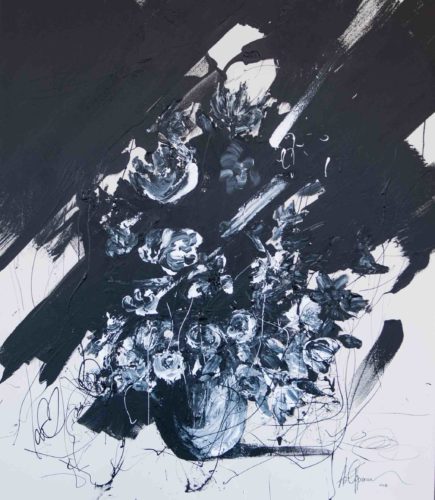 Artwork by Abé Opperman, Beautiful Life, mix media on canvas, 1.3 m W × 1.5 m H