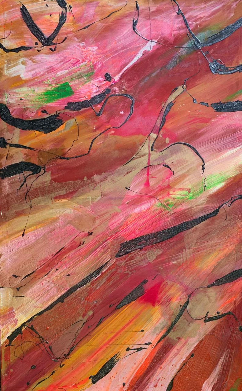 Artwork by Abé Opperman, Spring, Summer, Autumn, mixed media on velvet, size 1, 3 m w x 2, 1 m h