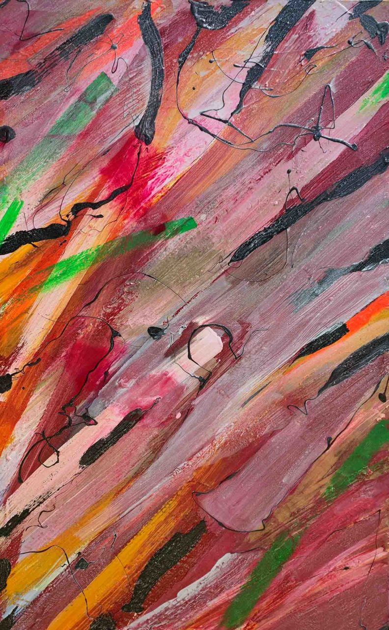 Artwork by Abé Opperman, Spring, Summer, Autumn, mixed media on velvet, size 1, 3 m w x 2, 1 m h
