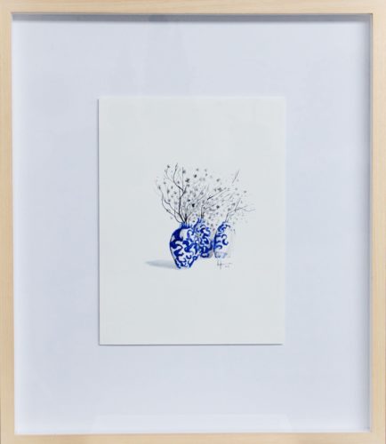 Artwork by Abé Opperman, Ink on paper, 60cm w X75c m h framed