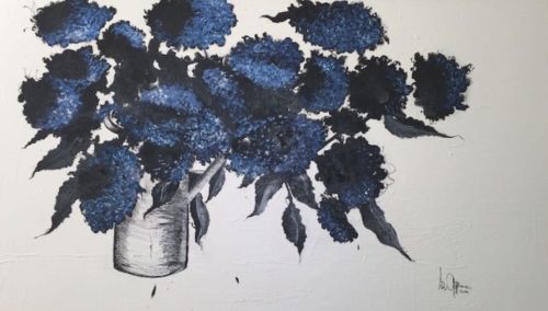Artwork by Abé Opperman, No more Monday blues 1, 1 m h x 1, 9 m w Acrylic/mix media